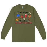 Army Green i'm a hot mess,always stressed,and proudly a baseb Long Sleeve Tee - MaliasSmallBusiness