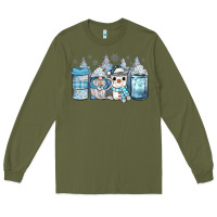 Army Green winter coffee Long Sleeve Tee - JahusDesignShop