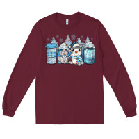 Burgundy winter coffee Long Sleeve Tee - JahusDesignShop