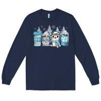 Navy winter coffee Long Sleeve Tee - JahusDesignShop
