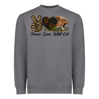 Storm Peace Love Wild Cat Head Heavyweight Sweatshirt - LillyAllenDesigns