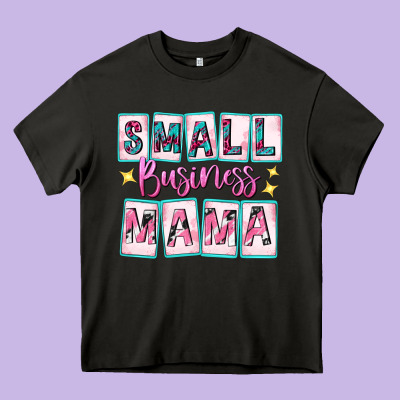 Small Business Mama Heavy Core Tee Designed By Texasbilliewilder