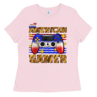 Bubblegum Pink all american gamer Ladies Tee - texasbilliewilder