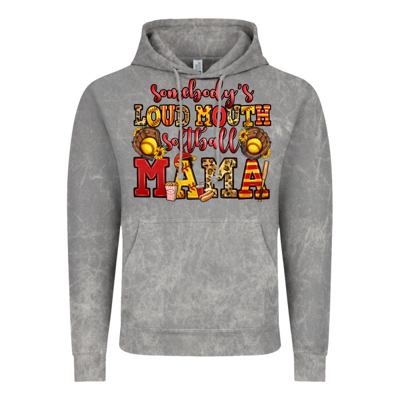 Somebody's Loud Mouth Softball Mama Vintage Hoodie by Jasminsmagicworld | Teevron