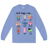 Colony Blue gos says ı am easter Long Sleeve Tee - MaliasSmallBusiness