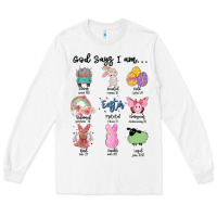 White gos says ı am easter Long Sleeve Tee - MaliasSmallBusiness