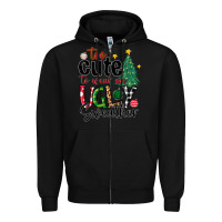 Black too cute to wear ugly  christmas Zipper Hoodie - MaliasSmallBusiness