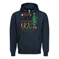 Navy too cute to wear ugly  christmas Zipper Hoodie - MaliasSmallBusiness
