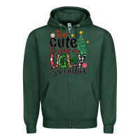 Sports Green too cute to wear ugly  christmas Zipper Hoodie - MaliasSmallBusiness