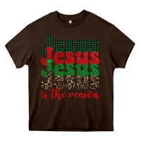 Chocolate Brown jesus is the reason Heavy Core Tee - BarkalooDesign