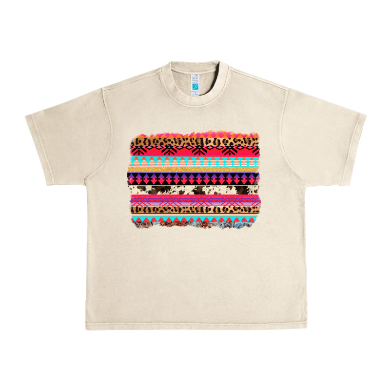 Aztec Western Leopard Cowhide Background Urban Heavy Tee by AdoDesignShop | Teevron