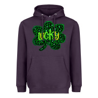 Plum Lucky Shamrock St Patricks Day Heavyweight Hoodie - Bettercallsaul