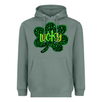 Sage Lucky Shamrock St Patricks Day Heavyweight Hoodie - Bettercallsaul