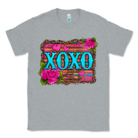Heather Grey xoxo valentine's day pink roses and hearts Classic Tee - Jasminsmagicworld