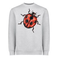 Heather Grey ladybug Heavyweight Sweatshirt - BarkalooDesign