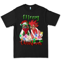 Black christmas roosters Premium Tee - RanaPortraitStore