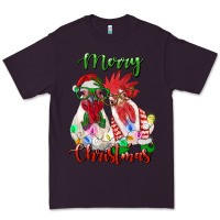 Plum christmas roosters Premium Tee - RanaPortraitStore