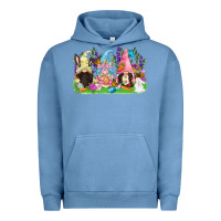 Pigment Pebble Blue Easter gnomes Easter Day Urban Hoodie - CowGirlArtShop