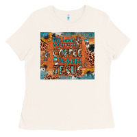 Bone all i need is a little bit of coffee and o whole lot of jesus Ladies Tee - JahusDesignShop