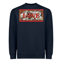 Navy love ladybug    license plate template Heavyweight Sweatshirt - BarkalooDesign