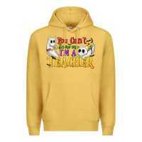 Antique Gold You Can't Scare Me I'm a Teacher Premium Hoodie - texasbilliewilder