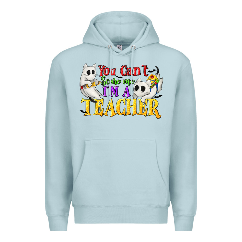 You Can't Scare Me I'm A Teacher Premium Hoodie by texasbilliewilder | Teevron
