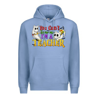 Colony Blue You Can't Scare Me I'm a Teacher Premium Hoodie - texasbilliewilder