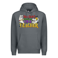 Rock You Can't Scare Me I'm a Teacher Premium Hoodie - texasbilliewilder