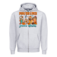 Heather Grey pumpkin spice jesus christ Zipper Hoodie - MaliasSmallBusiness
