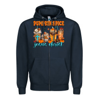 Navy pumpkin spice jesus christ Zipper Hoodie - MaliasSmallBusiness