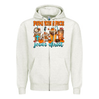 Oatmeal Heather pumpkin spice jesus christ Zipper Hoodie - MaliasSmallBusiness