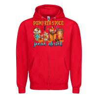 Red pumpkin spice jesus christ Zipper Hoodie - MaliasSmallBusiness