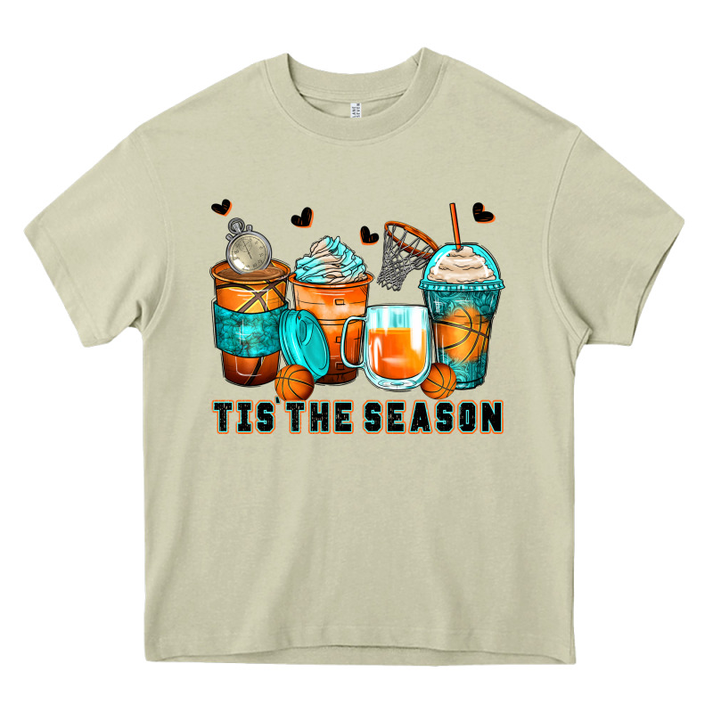 Tis' The Season Basketball Coffee Cups Heavy Core Tee by Zillion Design Studio | Teevron
