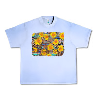 Grape Ice aztec sunflower leopard background Urban Heavy Tee - AdoDesignShop
