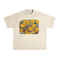 Sandshell aztec sunflower leopard background Urban Heavy Tee - AdoDesignShop