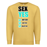 Antique Gold SEX YES HOT SEX SAFE SEX GREAT SEX Premium Sweatshirt - Bettercallsaul