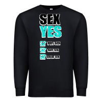 Black SEX YES HOT SEX SAFE SEX GREAT SEX Premium Sweatshirt - Bettercallsaul