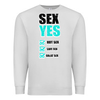 Dove Grey SEX YES HOT SEX SAFE SEX GREAT SEX Premium Sweatshirt - Bettercallsaul