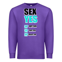 Purple SEX YES HOT SEX SAFE SEX GREAT SEX Premium Sweatshirt - Bettercallsaul
