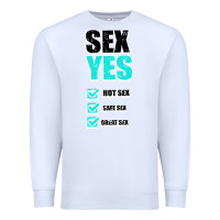 White SEX YES HOT SEX SAFE SEX GREAT SEX Premium Sweatshirt - Bettercallsaul