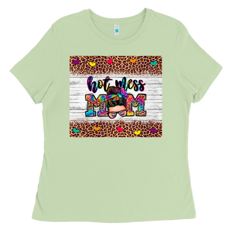 Hot Mess Mom Ladies Tee by Zillion Design Studio | Teevron