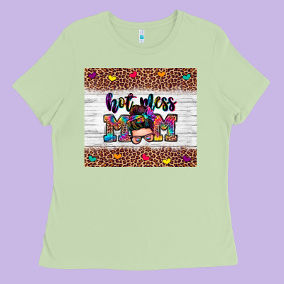 Hot Mess Mom Ladies Tee Designed By Zillion Design Studio