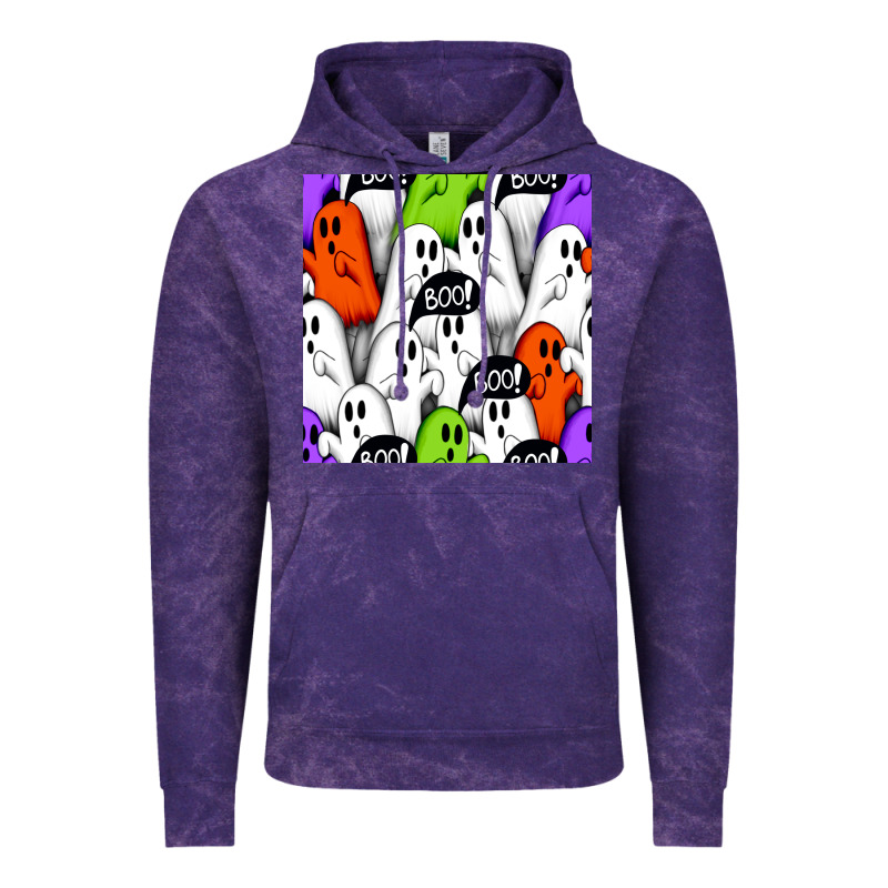 Boo Ghosts Seamless Pattern Vintage Hoodie by BundleAndBundleShop | Teevron