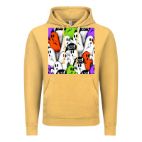 Vintage Mustard boo ghosts seamless pattern Vintage Hoodie - BundleAndBundleShop