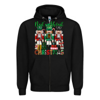 Black nuts about christmas Zipper Hoodie - MaliasSmallBusiness