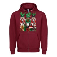 Burgundy nuts about christmas Zipper Hoodie - MaliasSmallBusiness