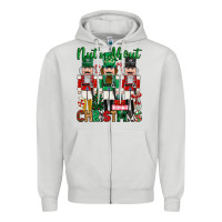 Dove Grey nuts about christmas Zipper Hoodie - MaliasSmallBusiness