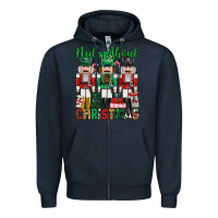 Navy nuts about christmas Zipper Hoodie - MaliasSmallBusiness
