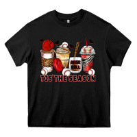 Black tis' the season baseball coffee cups Heavy Core Tee - Zillion Design Studio