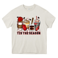 Cream tis' the season baseball coffee cups Heavy Core Tee - Zillion Design Studio